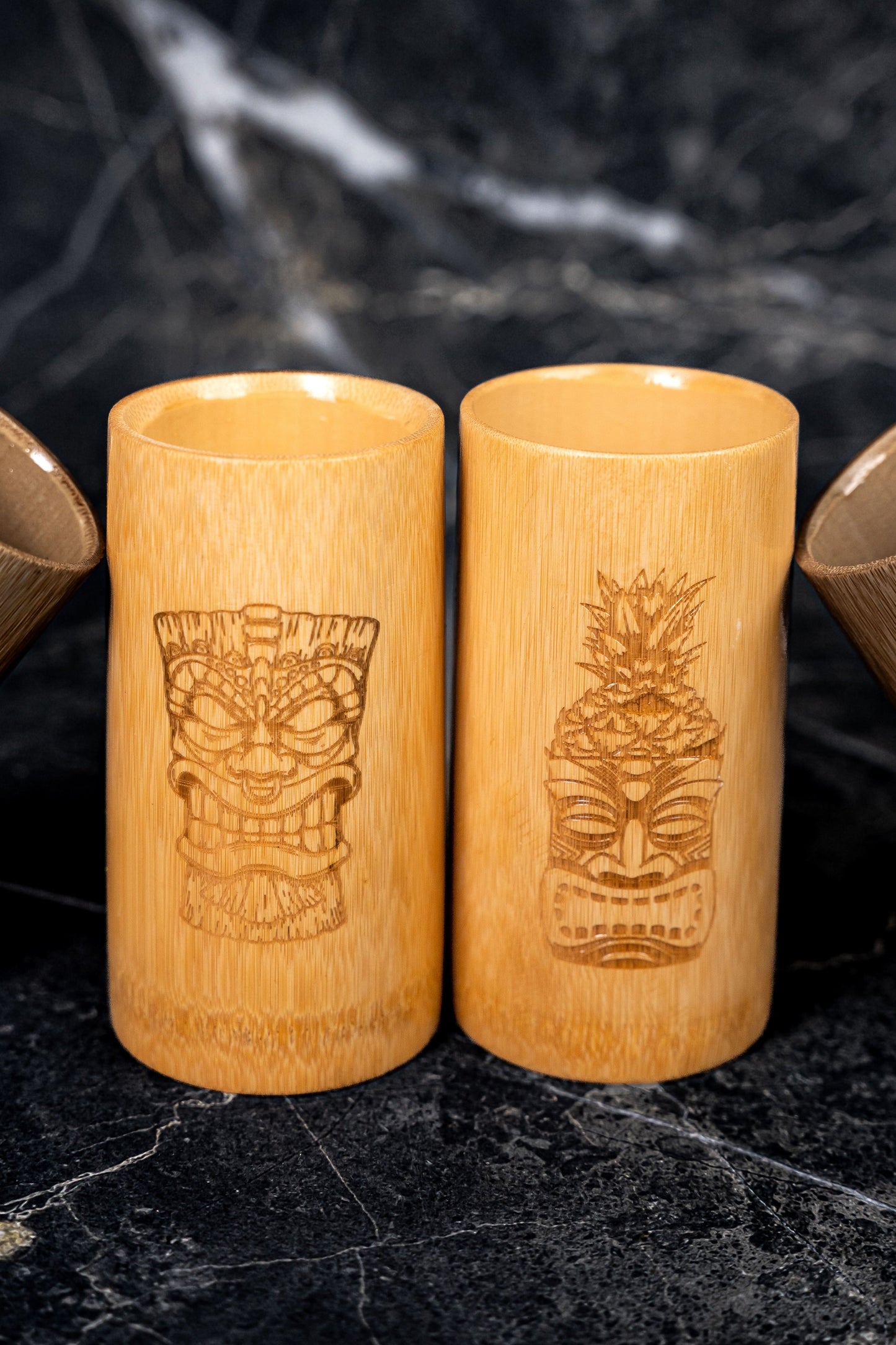 BAMBUS TRINKBECHER SET TIKI VOLCANO 4x | bambambarware